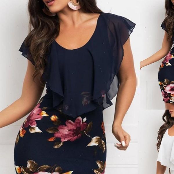 

summer floral womens dress bodycon sleeveless printed holiday party short mini sukienka, Black;gray