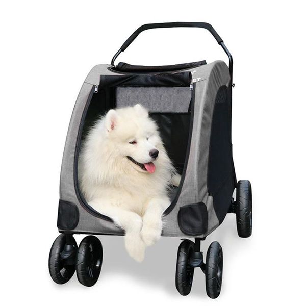 

dog car seat covers pet travel stroller large hand push cart folding four wheel trolley teddy