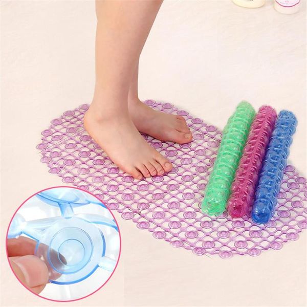

bath mats 1pc pvc bathroom mat with suction cup non-slip shower for toilet room decor 4 colors optional dropship