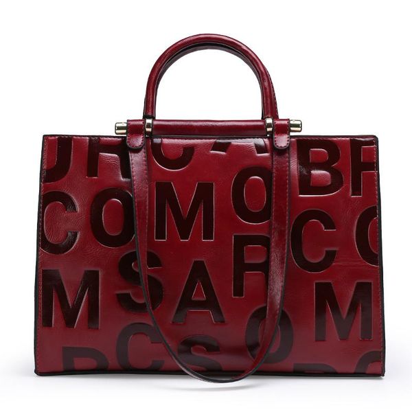 

evening bags women bag letter leather women's handbags large capacity shoulder totes designer female messenger