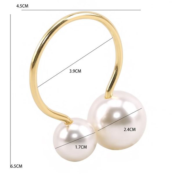

modern minimalist napkin buckle u-shaped pearl solid color restaurant ring household table decoration supplies rings
