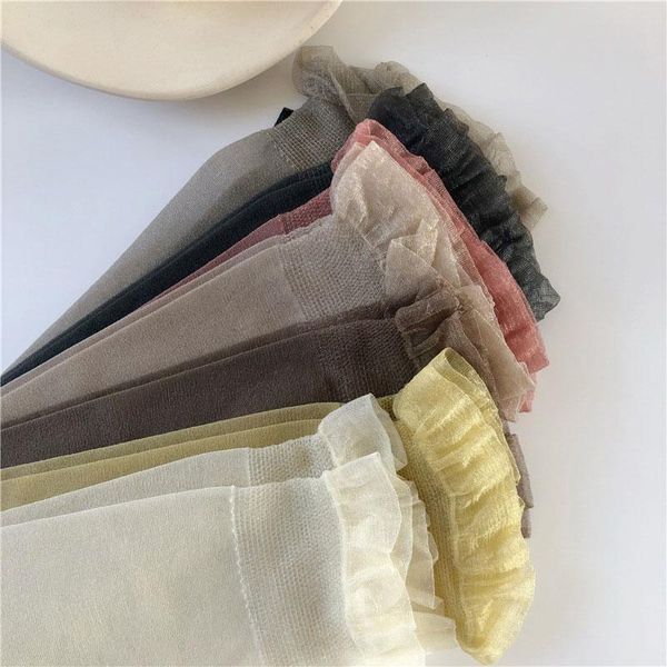 

socks & hosiery 3 pairs spring summer japanese style thin translucent breathable ankle for women girls sci88, Black;white