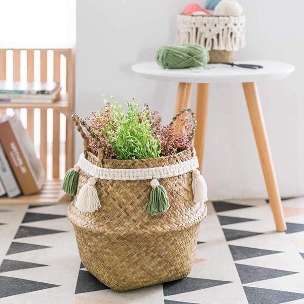 

macrame cotton tel garland banner with beads wall decor woven home decoration for bedroom nursery baby kids room decorative flowers & wreath