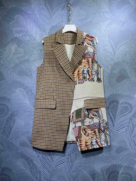 

2021 fall new polo plaid vest with shorts set, White