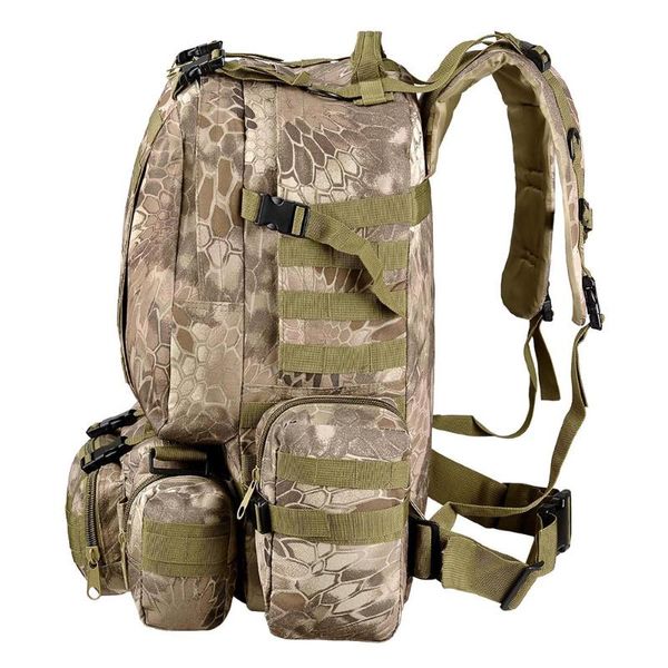

outdoor bags 55l backpack trekking sport bag practical camping hiking molle rucksack large capacity military hunting army tactical