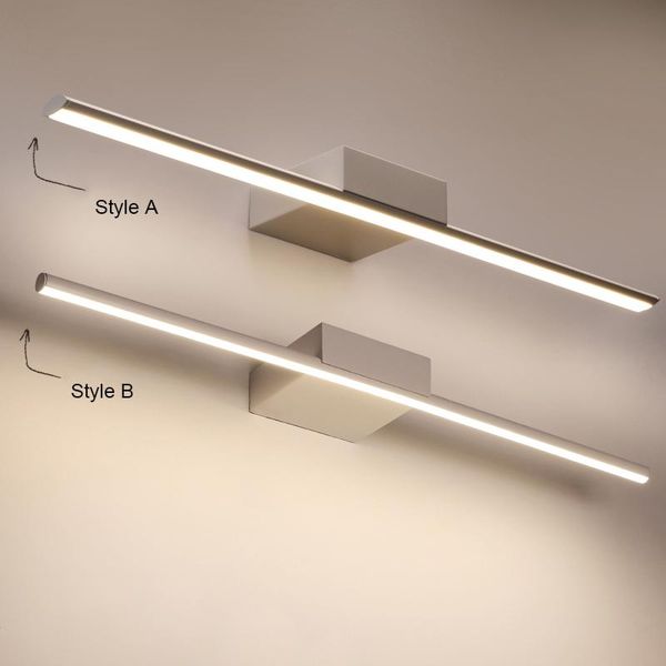 

wall lamps arrival black/white 400/600/800/1000/1200mm led bathroom mirror lights modern makeup dressing lamp