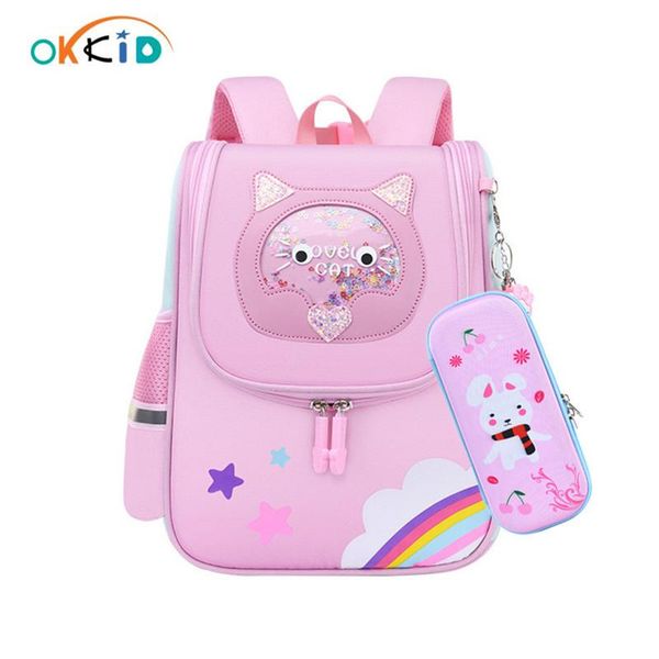 

small school bags for girls cute animal print bookbag waterproof nylon pencil bag primary backpack kindergarten