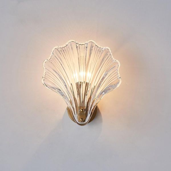

wall lamps modern minimalist shell lamp el cafe study bedroom background decoration bedside glass