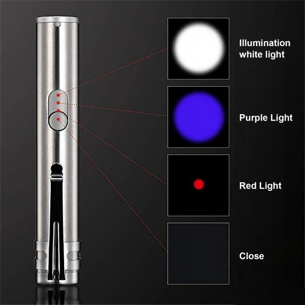 

cat toys pet tools red laser stick led 3 in 1 electronic infrared interactive chase toy