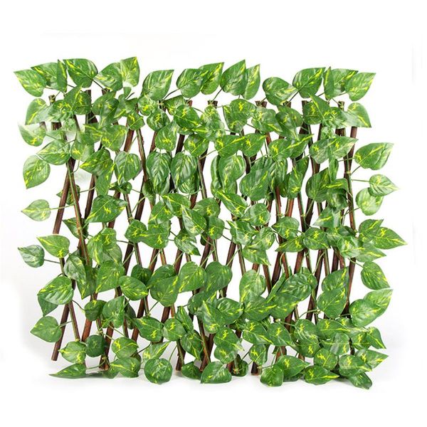 

fencing, trellis & gates 40cm adjustable simulation fence leaf artificial net rattan decorative for home garden decoration wwo6