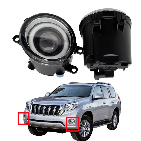 Per Toyota Land Cruiser Prado J150 2009-2013 fendinebbia Styling Angelo Occhio Paraurti Anteriore Lente A LED Lampada DRL 12 v H11