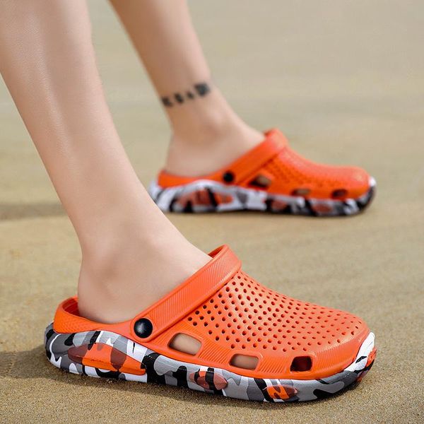 

sandals porous shoes men style summer outer wear men's anti-slip soft-sole trend, Black