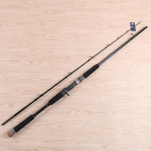 

boat fishing rods 1.8/2.1m carbon rod 2 section 80# casting 6'/7' fuji reel seat and guides trolling