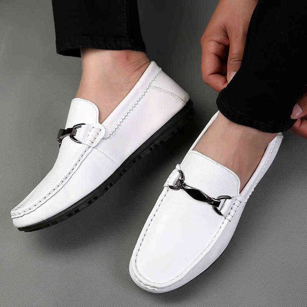 

new men's leather casual shoes in spring and summer, Black