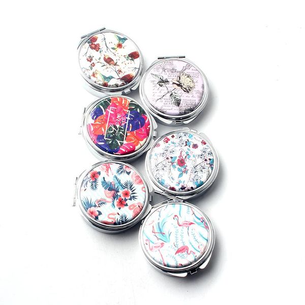 

mirrors 1pcs makeup mirror compact pocket portable double-sided folding cosmetic women gifts