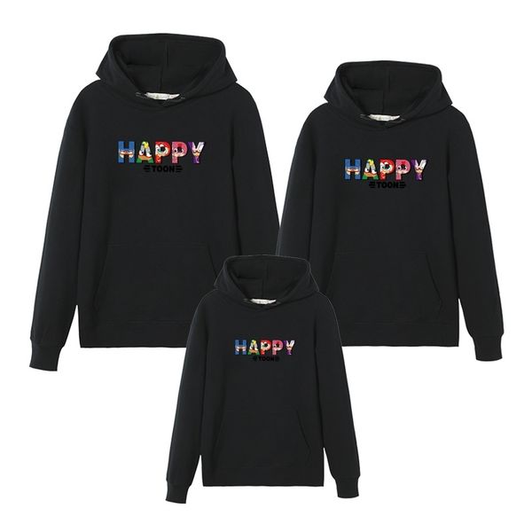 

custom clothes a family of three 2020 new mother-child sweater mother's women's coat parent-child autumn style, Black
