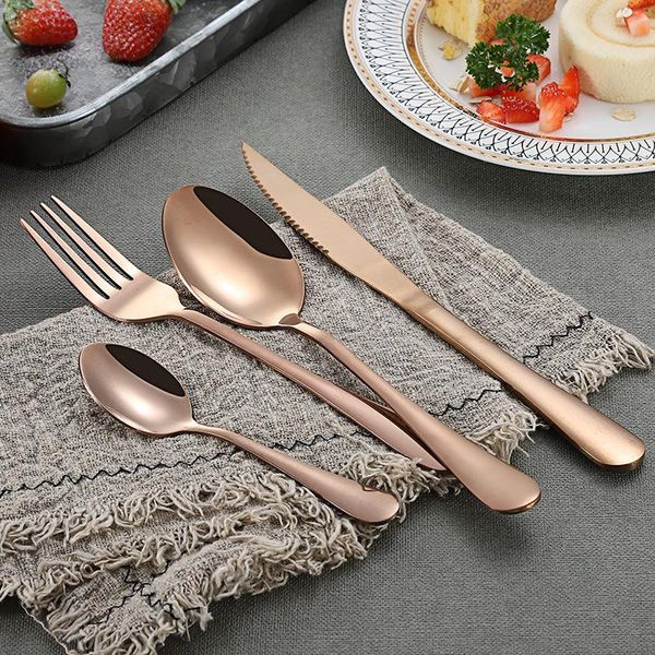 

forks titanium plated stainless steel fork fruit western style tableware