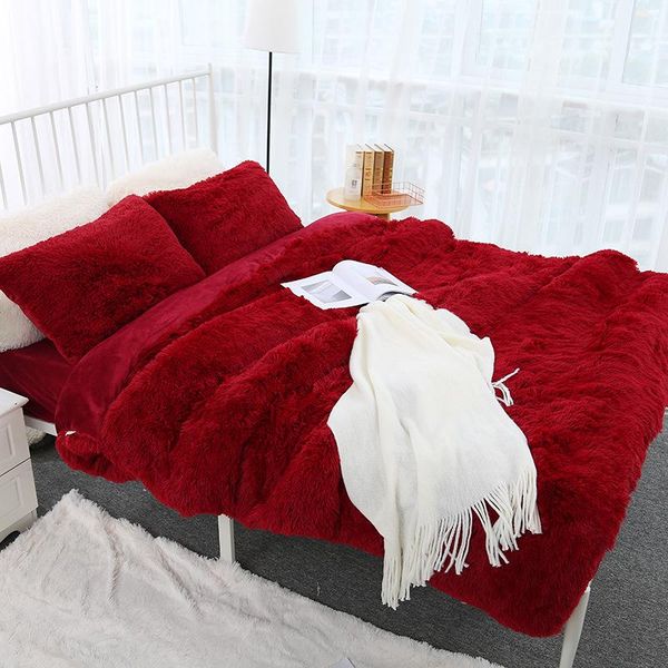 

bedding sets shaggy super soft coral fleece blanket warm cozy fluffy sofa airplane el throw