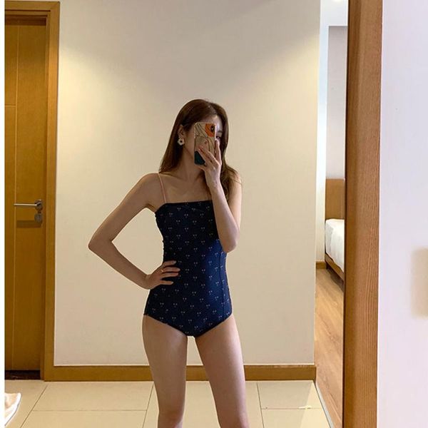 

girls swimsuit one piece women swimwear monokini print swimming bathing suit tight plain bodysuit beachwear open back one-piece suits