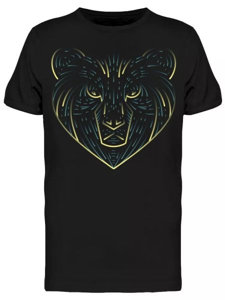 

Bear Head Lines Drawing Tee Men's -Image by Shutterstock, White;black