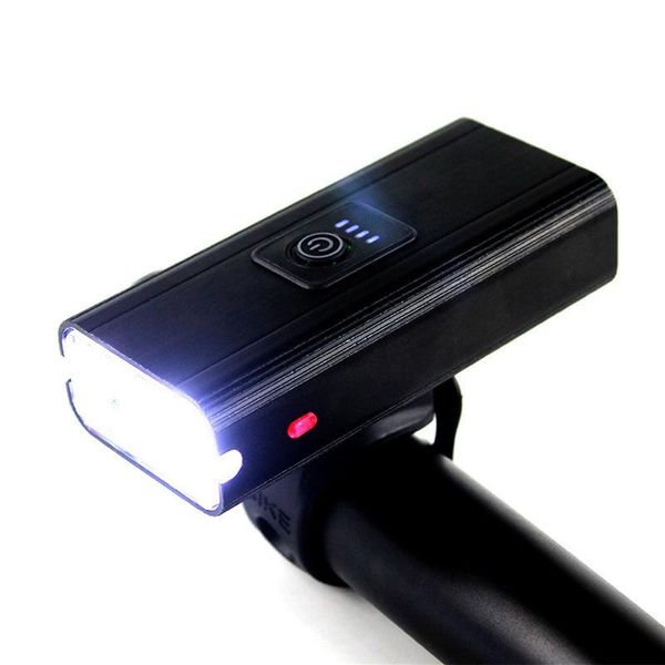 

bicycle front light with battery indicator, ipx45 waterproof usb charging bike headlights outdoor cycling equipment traffic
