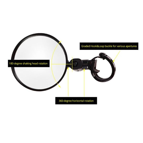 

bike groupsets bicycle rearview mirrors wide-angle convex mirror cycling mtb silicone handle
