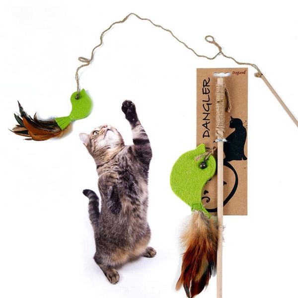 

cat toys asypets pet teaser playing sticks feather interactive toy