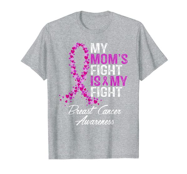 

breast cancer awareness gifts tee my mom's fight is my fight t-shirt, White;black