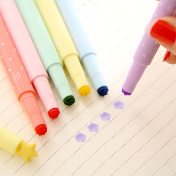 

highlighters 1lot=30pccreative multifunctional candy color pen / singular highlighter marker, Black;red