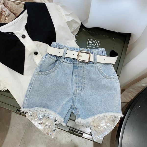 

arrival girls denim shorts summer fashion kids 2-7 years cy63, Black