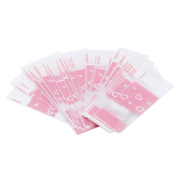 

gift wrap 100pcs love cute plastic transparent cellophane candy cookie bag for biscuit snack baking package party supplies