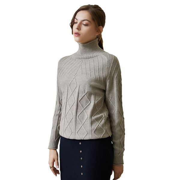 

sweaters autumn korean lazy style cashmere ladies knitted warm sweater, White;black