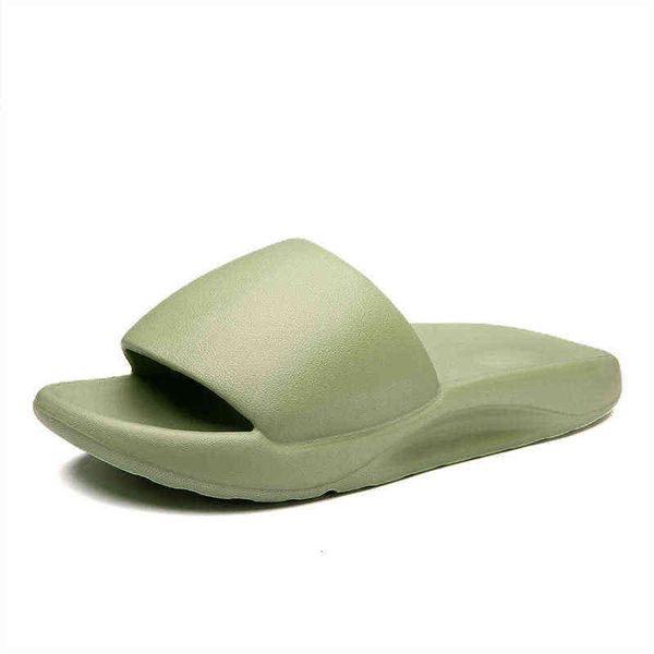 

thick soled excrement stepping slippers men's summer home bath thickened soft soles wear cool fashion, Black