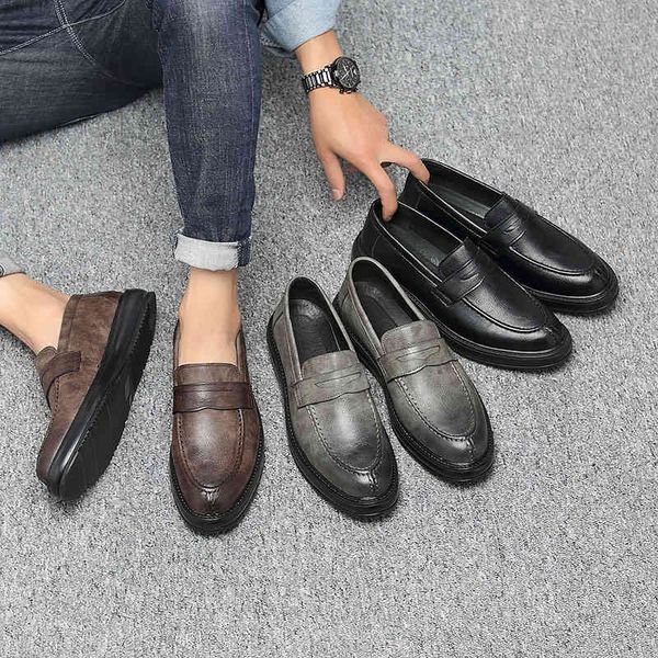 

dress shoes sapatos de salto baixo elegante para homens, sapatos masculinos couro pu sem cadarÃ§o na moda, mais novo casuais negÃ³cios, jtqa, Black