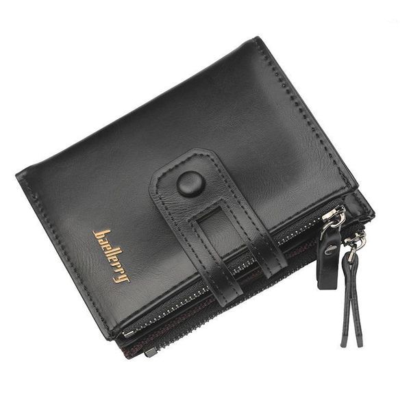 

name engraving men wallets leather double zipper card holder short male purse coin pocket vintage brand high quailty1, Red;black