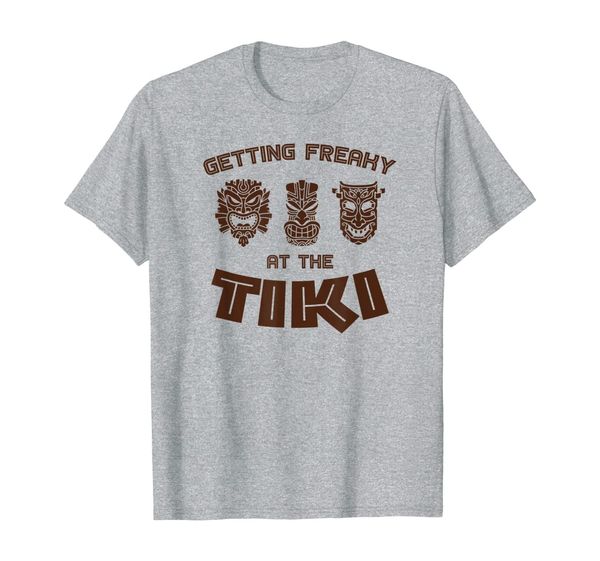 

getting freaky at the tiki luau party hawaii t shirt, White;black