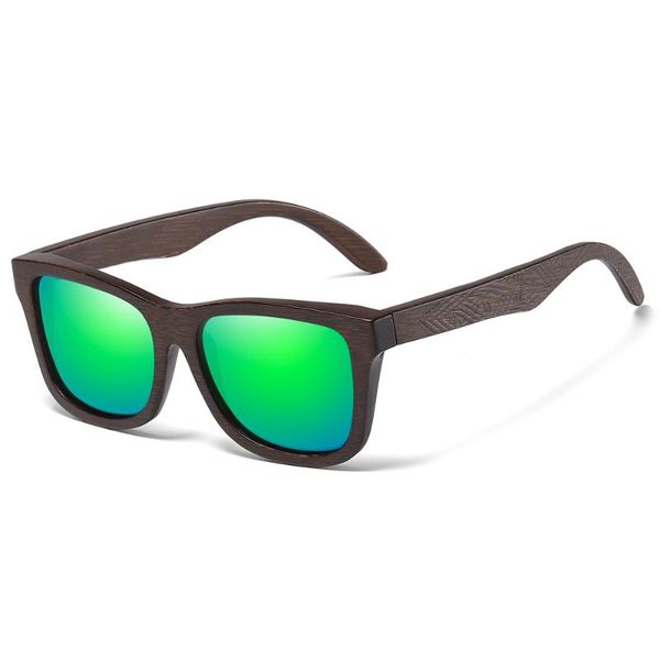 

sunglasses fashion natural bamboo wooden handmade polarized mirror coating lenses sun eyewear for men with gift box, White;black