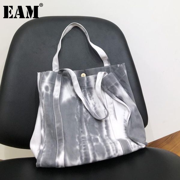 

cross body [eam] women brief tie-dye canvas large capacity personality all-match crossbody shoulder bag fashion tide 2021 18a3101
