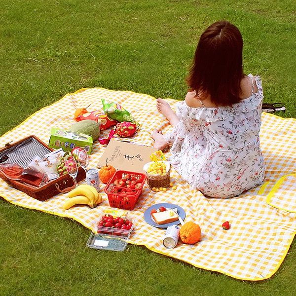 

145x100/200x200cm waterproof foldable outdoor camping mat widened picnic lattice beach blanket baby multiplayer play pads