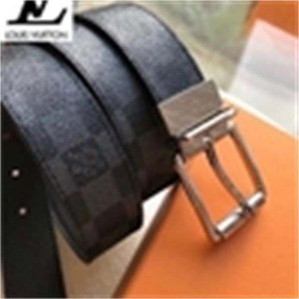 

brand designer luxury belt checkerboard/head layer leather bottom authentic official mens belts for men women belt with box, Silver