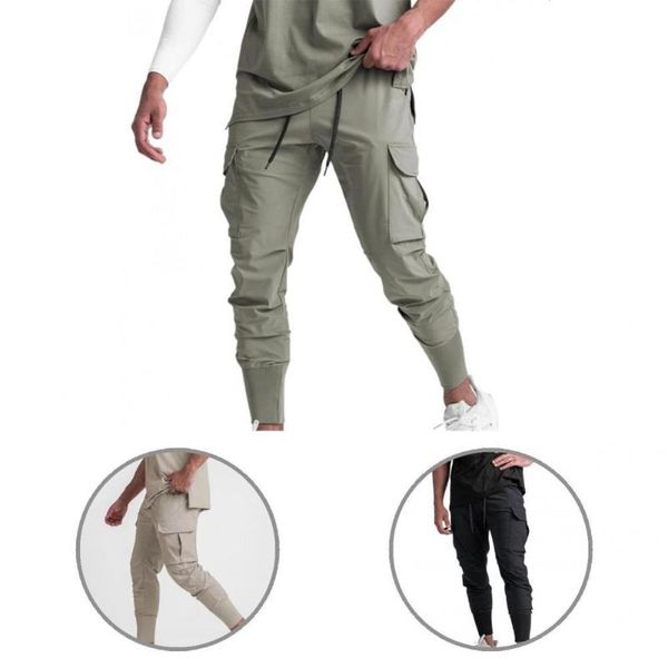 

men's pants long sports slim autumn sweatpants for home men, Black