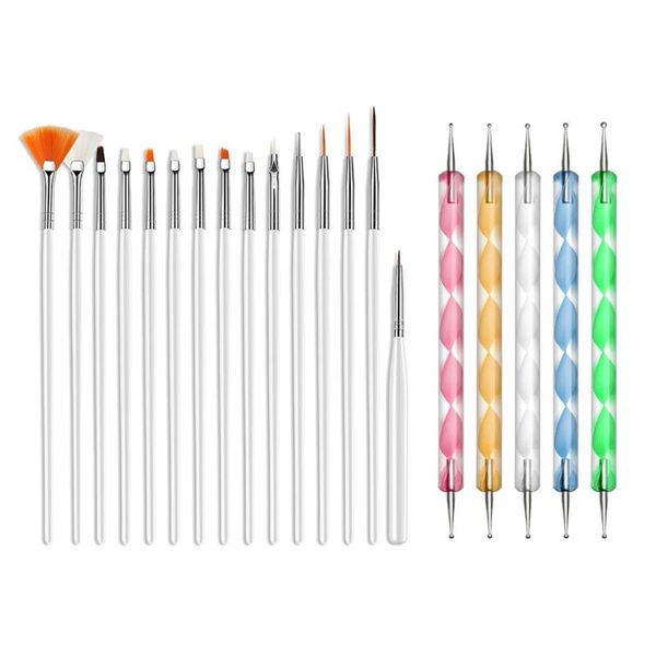 

nail art kits 20pcs set tool 13cm dot pen brush decoration accessories
