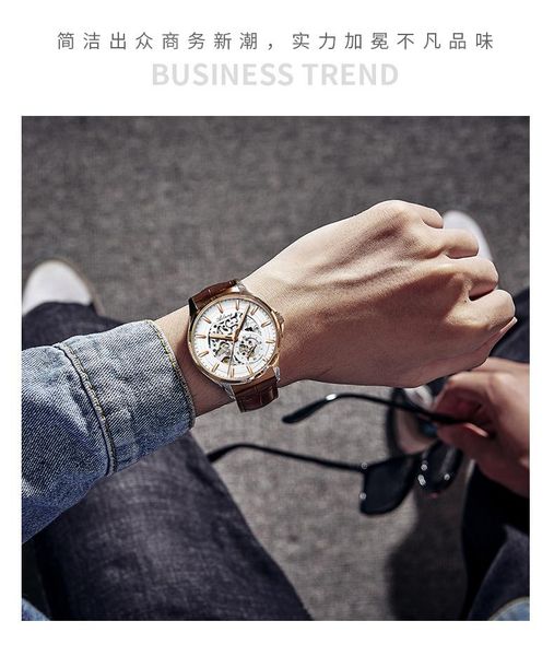 

wristwatches ailang 2021 men's watch automatic mechanical brand fashion trend, Slivery;brown