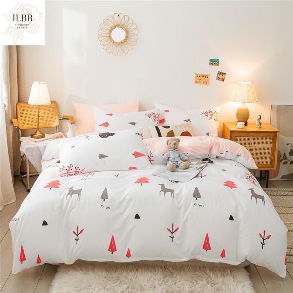 

bedding sets winter white duvet cover pillowcases 4pcs cartoon quilt twin full single king christmas bedclothes