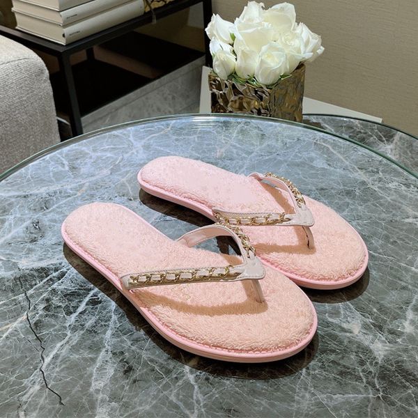 

metal chain flip flops luxury brand genuine leather sandals flat casual outdoor slides for women zapatos de mujer 80% off outlet online sale, Black