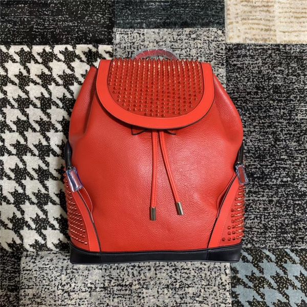 

boys girls lovers school bags fashion luxurys handbags studded rivets real leather women men designer backpack