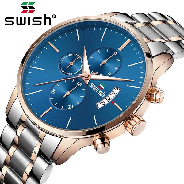 

wristwatches swish fashion waterproof man's quartz quality hardlex mirror watches men, Slivery;brown