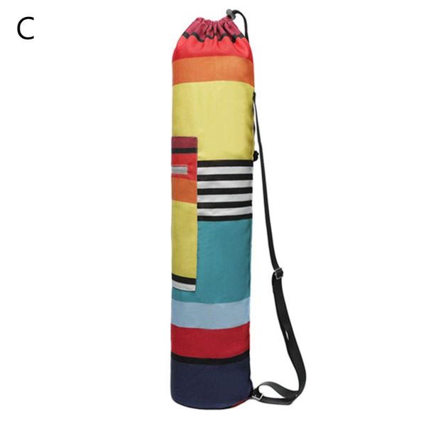 

yoga mat bag carry durable canvas floral printed backpack adjustable strap y98f mats