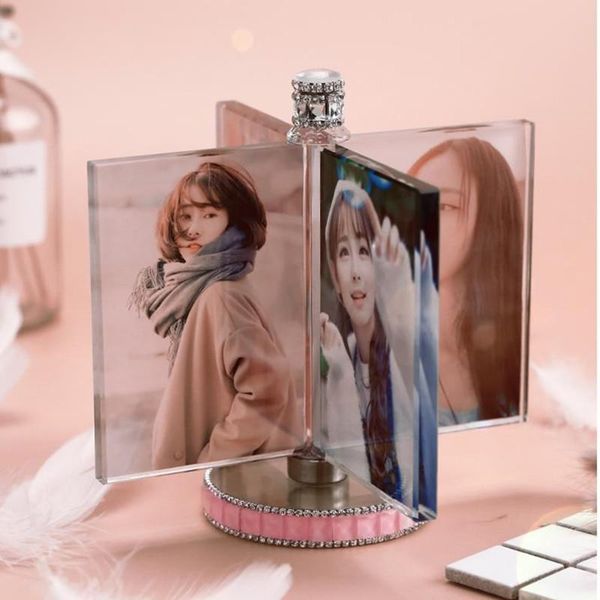 

frames rotated windmill crystal po frame glass for pictures friends unusual personalized gift hold 4 pic custom made