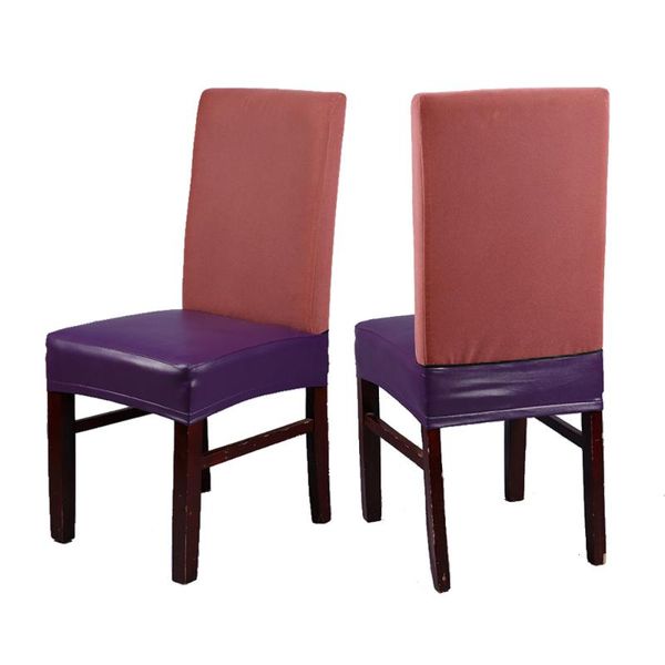 

chair covers 10 pieces 40x40cm pu leather home dinner seat cover waterproof oilproof el bar black purple beige